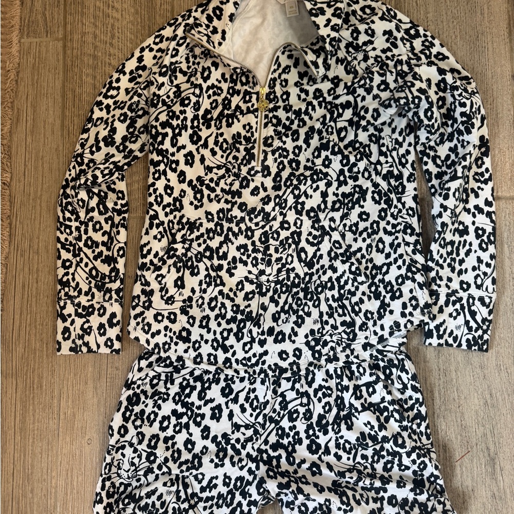 Lilly Pulitzer Black and White Kids Pajama Set